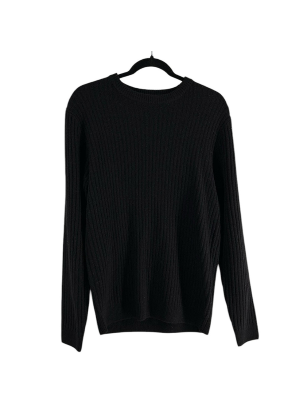 Jason WU Black Luxury wool cashmere Knit Ribbed Pulllover Sweater Size S